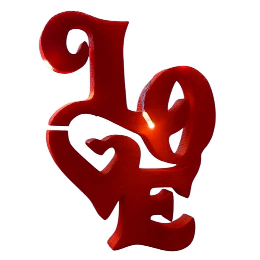Strafor Love Yazısı  40 cm *4 cm kırmızı boyalı 