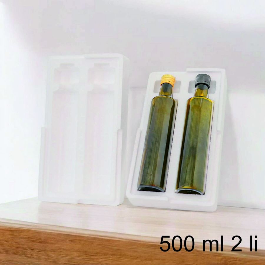 Strafor 500ml dorika ve maraska şişe Kutusu 2 li (2 li paket)