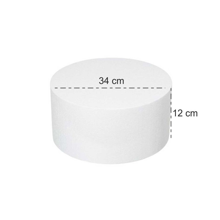 34*12cm Yuvarlak Strafor Maket Pasta
