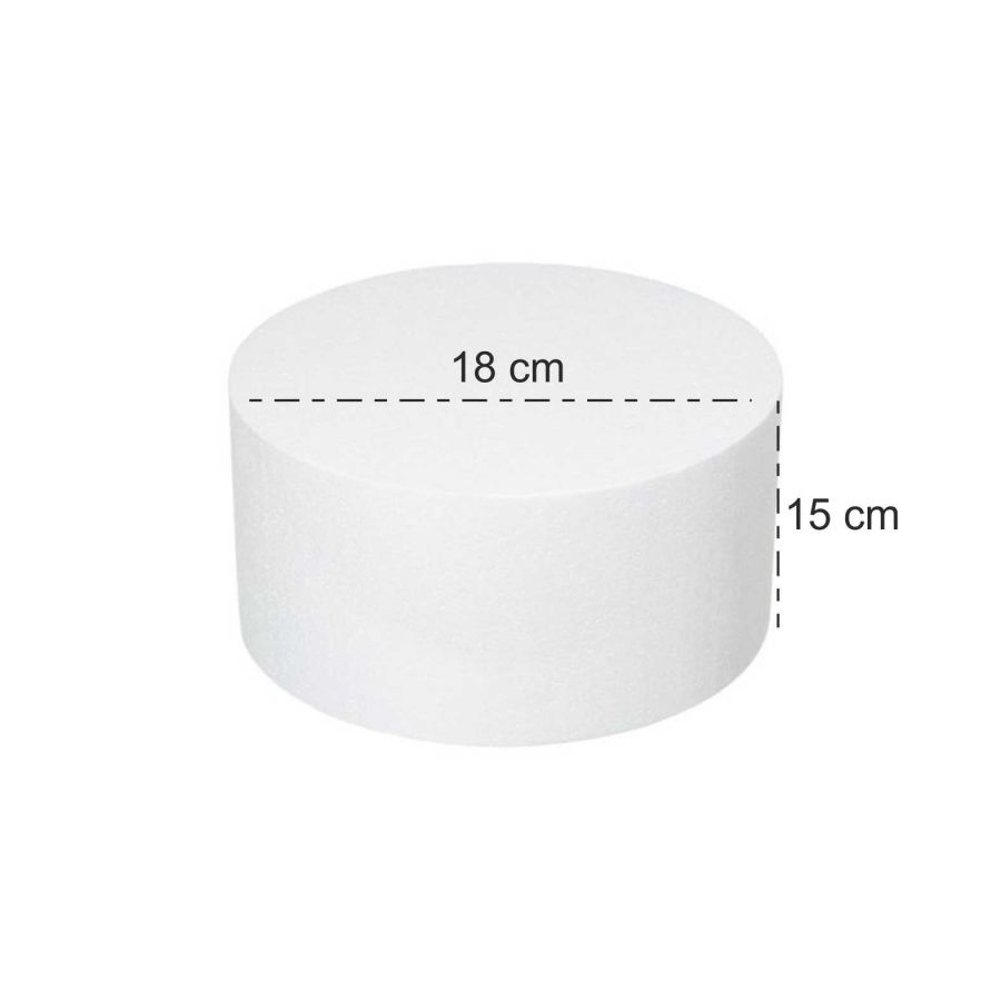 18*15 cm Yuvarlak Strafor Maket Pasta